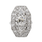 Bague 46 Bague Art déco en or blanc 18 carats, platine et diamants 58 Facettes 3358945CN