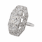 Bague 46 Bague Art déco Or blanc, Platine Diamant 58 Facettes 3358945CN