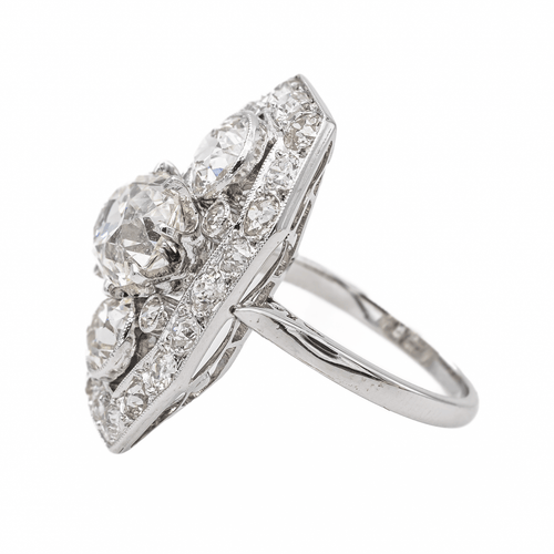 Bague 46 Bague Art déco Or blanc, Platine Diamant 58 Facettes 3358945CN