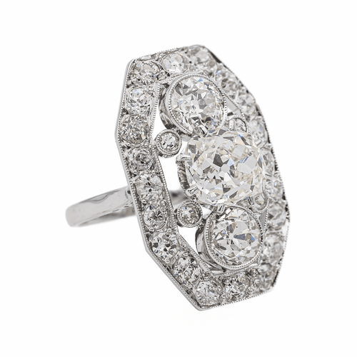 Bague 46 Bague Art déco Or blanc, Platine Diamant 58 Facettes 3358945CN
