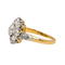 Bague 55 Bague marguerite en or jaune et platine sertie de diamants 58 Facettes 3358946CN