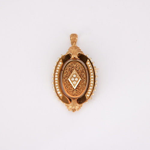 Pendentif Broche Pendentif Napoléon III Perles 58 Facettes DV0085-2