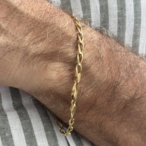 Bracelet Bracelet cheval pour homme en or jaune 18 kt 58 Facettes 33649