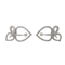 Boucles d'oreilles Boucles d’oreilles feuille en or blanc 18 carats et diamants 58 Facettes 3367695CN