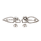 Boucles d'oreilles Boucles d’oreilles feuille en or blanc 18 carats et diamants 58 Facettes 3367695CN