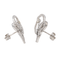 Boucles d'oreilles Boucles d’oreilles feuille en or blanc 18 carats et diamants 58 Facettes 3367695CN