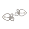 Boucles d'oreilles Boucles d’oreilles feuille en or blanc 18 carats et diamants 58 Facettes 3367695CN