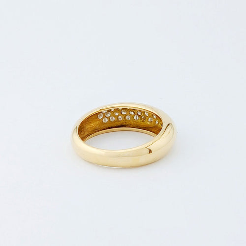 Bague 53 Bague pavée en or jaune 18 carats et diamants 58 Facettes 33704
