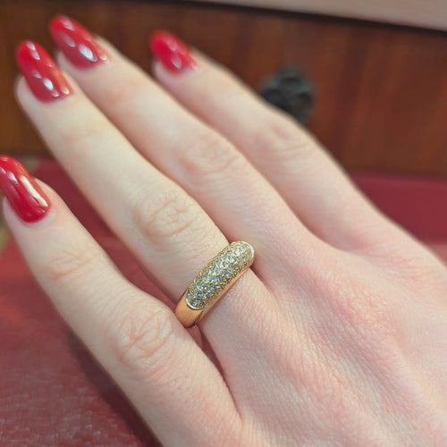 Bague 53 Bague pavée en or jaune 18 carats et diamants 58 Facettes 33704