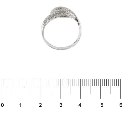 Bague Yukiko - Bague bandeau en or blanc 18 carats et diamants 58 Facettes 33708