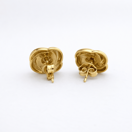 Boucles d'oreilles Boucles d’oreilles rosace stylisée en or jaune 18 carats 58 Facettes 33710