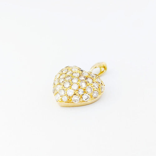 Pendentif Pendentif cœur en or jaune 18 carats et diamants 58 Facettes 33720