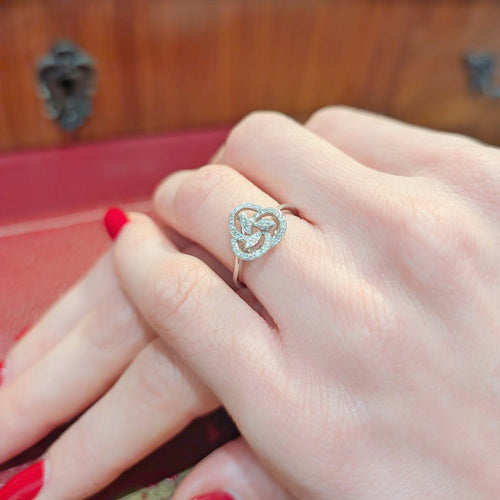 Bague 51 Bague en or blanc 18 carats et diamants 58 Facettes 33734