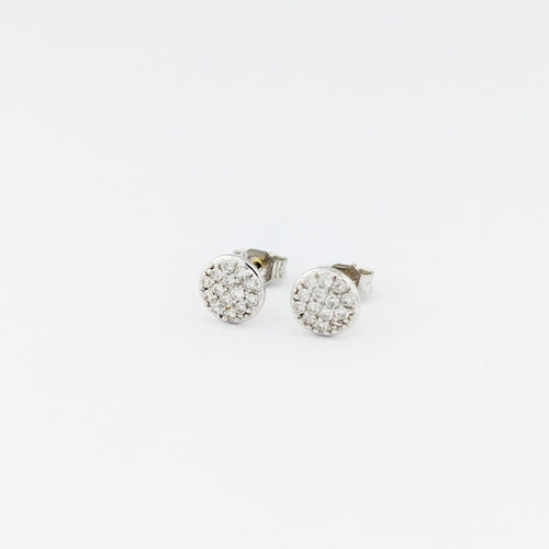 Boucles d'oreilles Boucles d’oreilles puces en or blanc 18 carats et diamants 58 Facettes 33740
