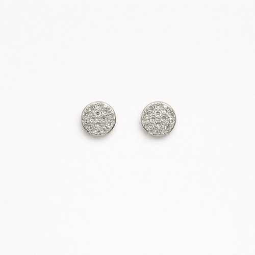 Boucles d'oreilles Boucles d’oreilles puces en or blanc 18 carats et diamants 58 Facettes 33740