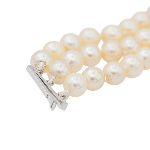 Bracelet Bracelet Perles Or blanc Perle, Saphir 58 Facettes 3376723CN