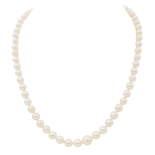 Collier Collier de perles de culture en or blanc 18 carats et saphirs 58 Facettes 3376725CN