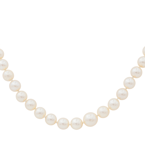 Collier Collier de perles de culture en or blanc 18 carats et saphirs 58 Facettes 3376725CN
