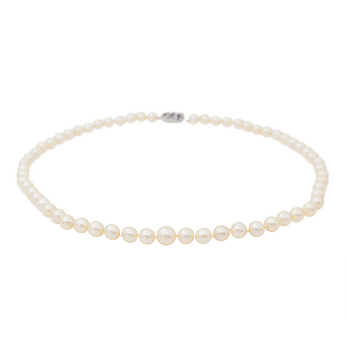 Collier Collier Perle Or blanc Perle, Saphir 58 Facettes 3376725CN