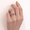 Bague 56 Bague en or jaune 18 carats avec rubis et diamants 58 Facettes 33769