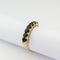 Bague 59 Bague demi-tour en or jaune 18 carats et saphirs 58 Facettes 33773