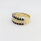 Bague 55 Bague en or jaune 18 carats sertie de diamants et saphirs 58 Facettes 33775