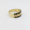 Bague 55 Bague en or jaune 18 carats sertie de diamants et saphirs 58 Facettes 33775