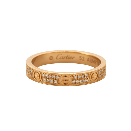 Bague 52 CARTIER - Bague "Love" Petit Modèle Pavée de Diamants 58 Facettes DV0060-4