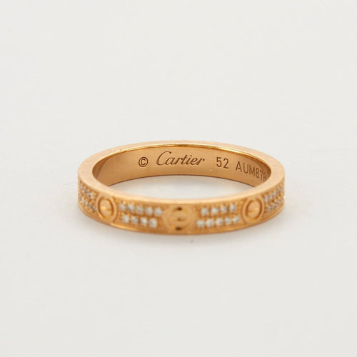 Bague 52 CARTIER - Bague "Love" Petit Modèle Pavée de Diamants 58 Facettes DV0060-4