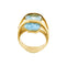 Bague Bague en or jaune 18 carats avec topaze rectangulaire 12 ct 58 Facettes 33849
