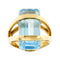 Bague Bague en or jaune 18 carats avec topaze rectangulaire 12 ct 58 Facettes 33849