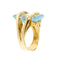 Bague Bague en or jaune 18 carats avec topaze rectangulaire 12 ct 58 Facettes 33849