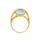 Bague Bague en or jaune 18 carats avec topaze rectangulaire 12 ct 58 Facettes 33849