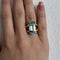 Bague Bague en or jaune 18 carats avec topaze rectangulaire 12 ct 58 Facettes 33849