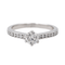Bague 51 Bague solitaire en or blanc 18 carats avec diamants 58 Facettes 3384912CN