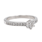 Bague 51 Bague solitaire en or blanc 18 carats avec diamants 58 Facettes 3384912CN