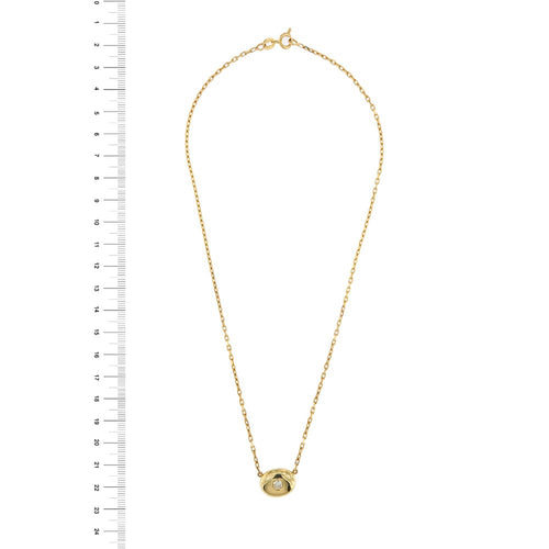Collier Collier - Motif ovale en or jaune 18 ct et diamants 0,20 ct 58 Facettes 33882