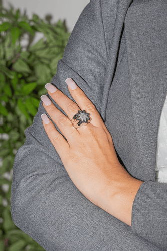 Bague 54 Bague Etoile Or blanc Diamant 58 Facettes 3389098CN