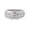 Bague 51 Bague en or blanc 18 carats sertie de diamants 58 Facettes 3389100CN