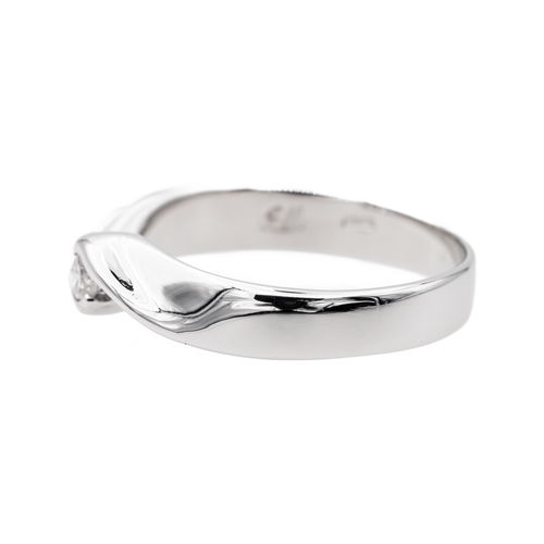 Bague 52 Bague solitaire en or blanc 18 carats avec diamant 58 Facettes 3389103CN
