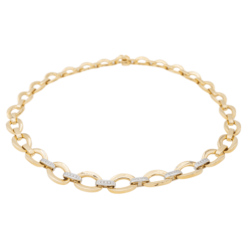 Collier Collier Or jaune, Or blanc Diamant 58 Facettes 3389118CN