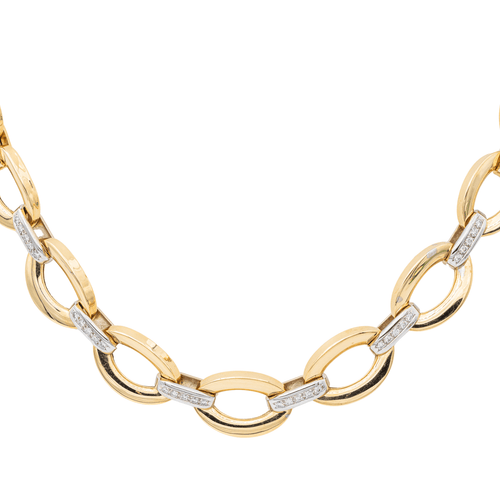 Collier Collier Or jaune, Or blanc Diamant 58 Facettes 3389118CN
