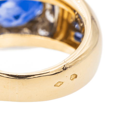 Bague 54 Bague Or jaune, Or blanc Saphir, Diamant 58 Facettes 3393426CN