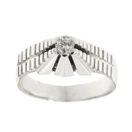 Bague Bague solitaire - Diamant 0,20 ct en or blanc 18 kt 58 Facettes 33986