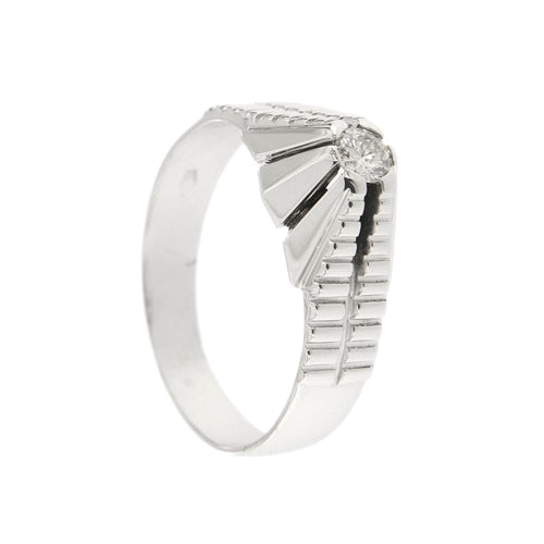 Bague Bague solitaire - Diamant 0,20 ct en or blanc 18 kt 58 Facettes 33986