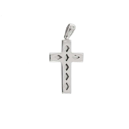 Pendentif Pendentif croix en or blanc et or jaune 18 ct 58 Facettes 34785