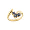 Bague 54 Bague ouverte en or jaune 18 ct avec saphirs 58 Facettes 34048