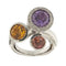 Bague Anello Lira - Bague en or blanc 18 carats avec diamants et pierres précieuses 58 Facettes 34070