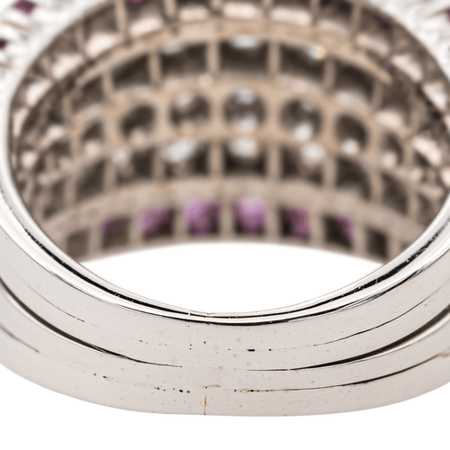Bague 49.5 Bague Or blanc Diamant, Rubis 58 Facettes 3411143CN