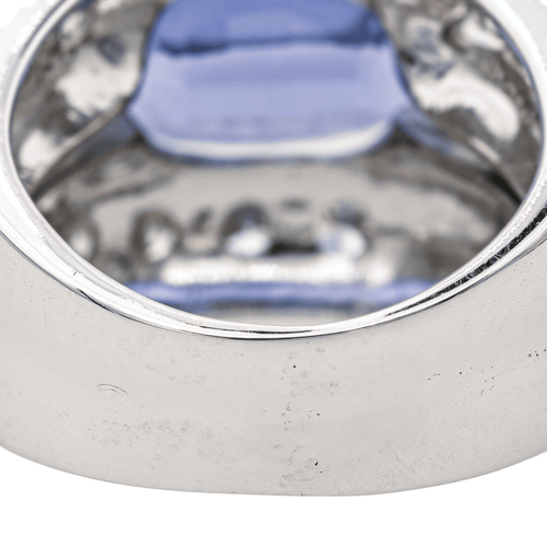 Bague 51 Bague Cocktail Or blanc Tanzanite, Diamant 58 Facettes 3411145CN